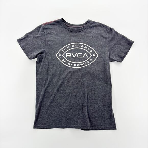 RVCA Other - RVCA Men’s Medium Gray T-Shirt The Balance of Opposites Graphic Logo Vintage Dye